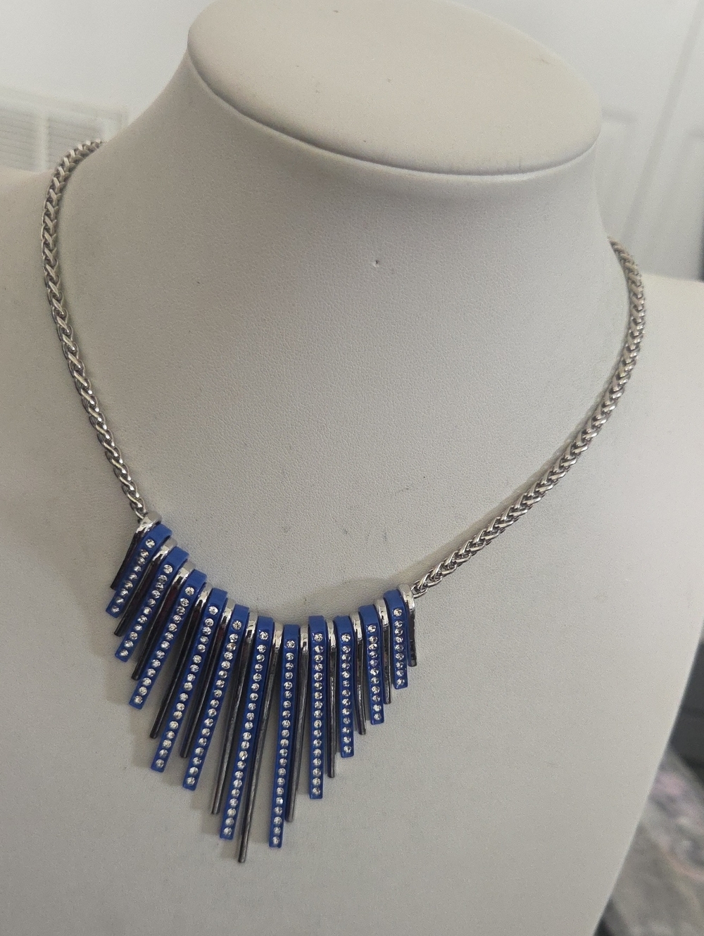 Paparazzi Fashionable Fringe Blue Necklace NWT